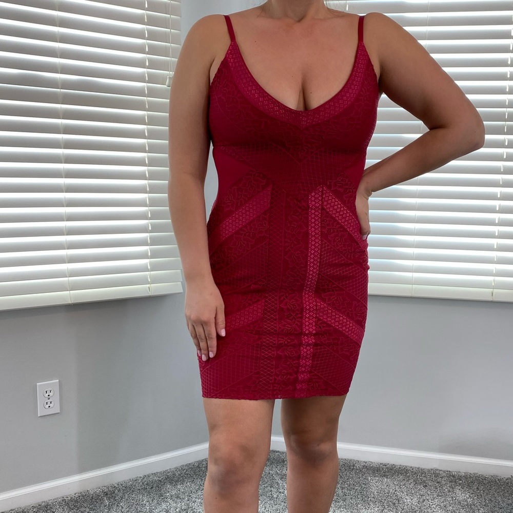 Short Berry colored Guess dress